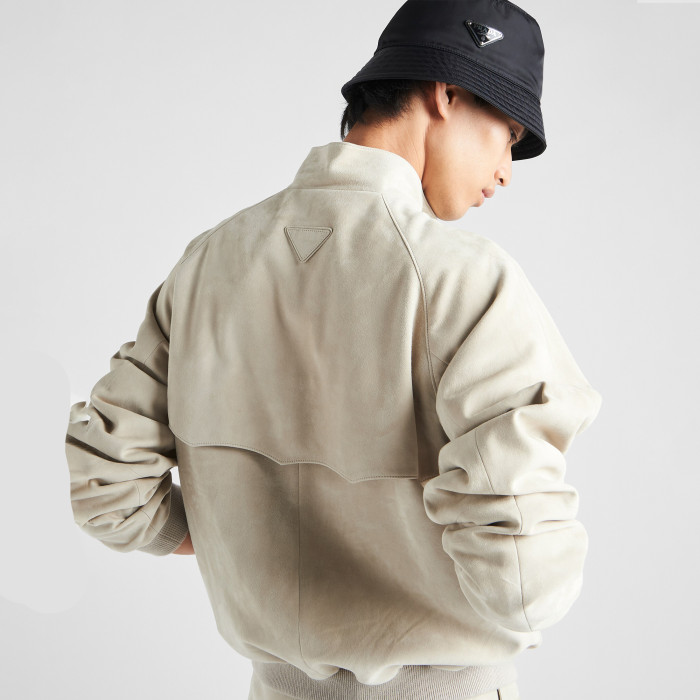 NIGO Prada Mens Suede Bomber Jacket Spring And Autumn Classic Solid Color Fashion Casual Fitted Jacket Coat Ngvp #nigo8761