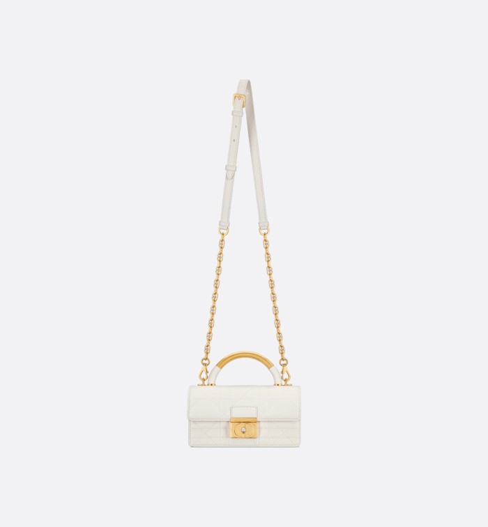 NIGO Dior Ange Women's Adjustable Shoulder Strap CD Chain Flap Closure Cowhide Leather Single Shoulder Crossbody Handbag Bag Bags #nigo72343