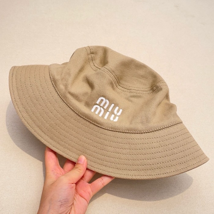 NIGO MiuMiu Men's and Women's Solid Color Embroidered Letter Printed Fisherman's Hat Cap #nigo72347