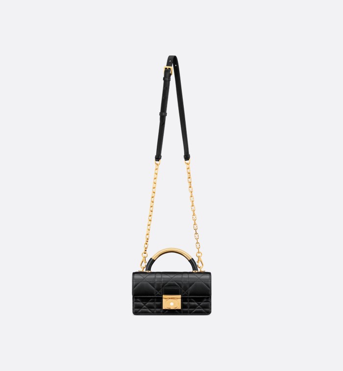 NIGO Dior Ange Women's Adjustable Shoulder Strap CD Chain Flap Closure Cowhide Leather Single Shoulder Crossbody Handbag Bag Bags #nigo72343