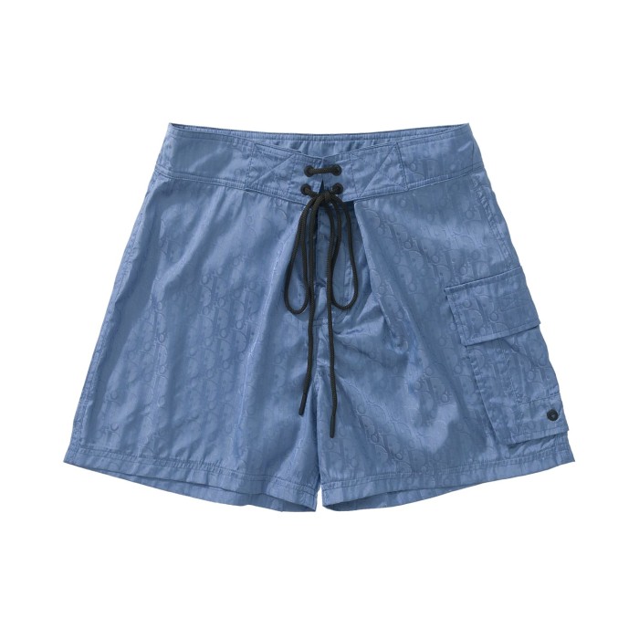 NIGO Dior Men's Summer Solid Color Logo Monogram Full Print Drawstring Tie Polyester Shorts Pants #nigo72363
