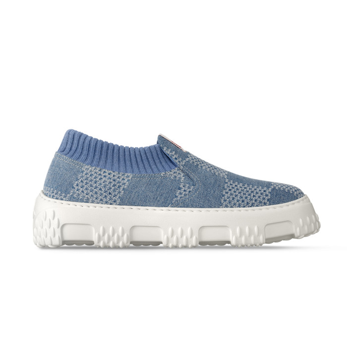 NIGO Louis Vuitton Men's Spring And Fall Round Toe Overshoes Plaid Print Pattern Slip-on Casual Shoes #nigo72381