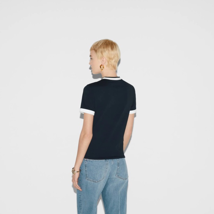 NIGO Gucci Men's Summer Letter Embroidery Knit Cotton Round Neck Short Sleeve Solid Color Fitted T-Shirt #nigo71359
