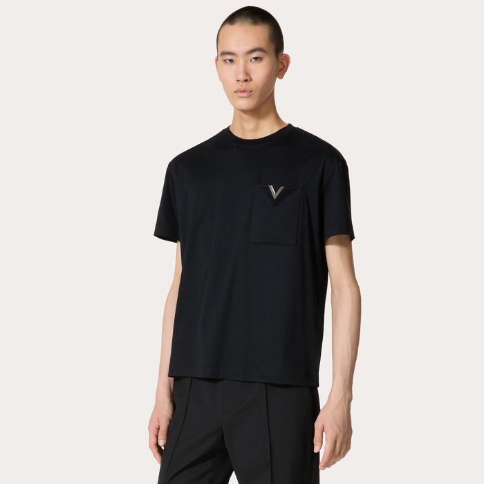 NIGO Valentino Men's Spring Summer Cotton Short Sleeve Fashion Casual Pocket Solid Color Simple T-Shirt Ngvp#nigo8768