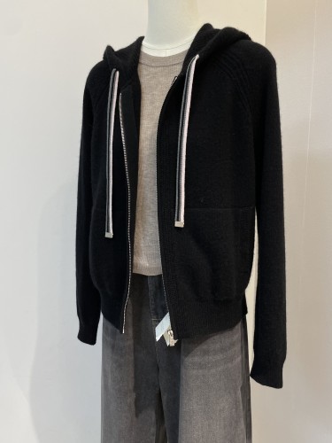 NIGO Loro Piana Women's Spring And Autumn Fashion Casual Knitted Drawstring Hooded Suit Long Pants Long Sleeve Solid Color Cashmere Sweater Ngvp #nigo8772