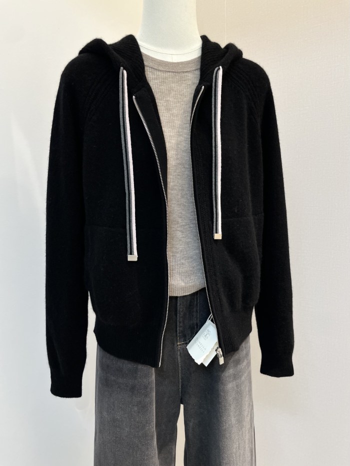 NIGO Loro Piana Women's Spring And Autumn Fashion Casual Knitted Drawstring Hooded Suit Long Pants Long Sleeve Solid Color Cashmere Sweater Ngvp #nigo8772