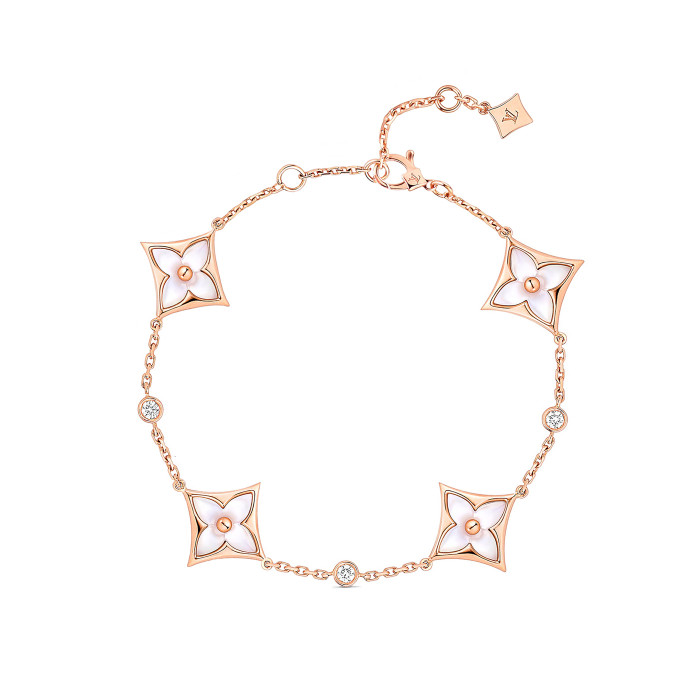 NIGO Louis Vuitton COLOR BLOSSOM BB MULTI-MOTIFS Women's Shell Diamond Set Bracelet Jewelry #nigo72411