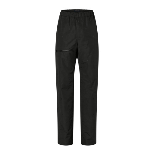 NIGO Louis Vuitton Men's Spring and Fall Black Dark Logo Print Elastic Waist Cotton Pants #nigo72427