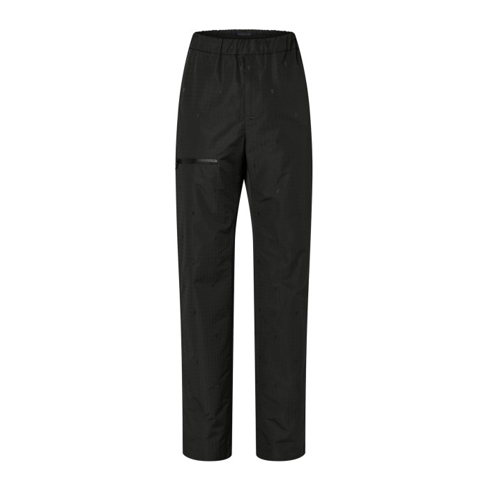 NIGO Louis Vuitton Men's Spring and Fall Black Dark Logo Print Elastic Waist Cotton Pants #nigo72427