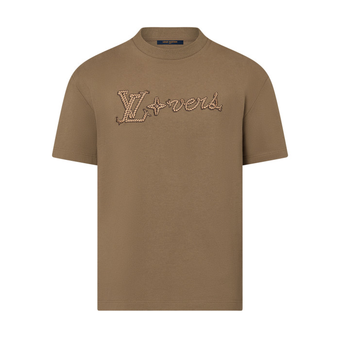 NIGO Louis Vuitton Men's Summer Solid Color Embroidered Letter Logo Round Neck Cotton Short Sleeve T-Shirt #nigo72431