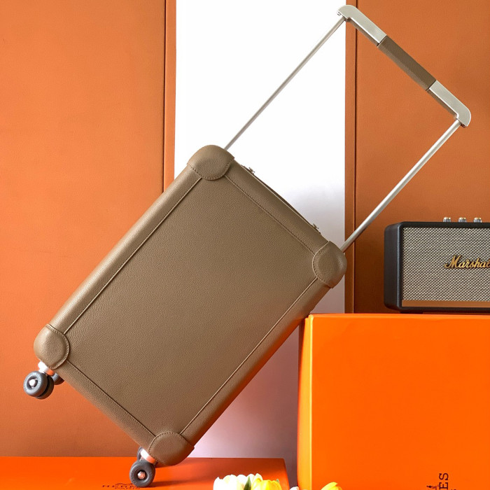 NIGO Hermes R.M.S Aluminum Material Fashion Simple Pure Color Luxury Temperament Luggage Boarding Box Cowhide Suitcase Bags H087171CMAA Ngvp #nigo8777