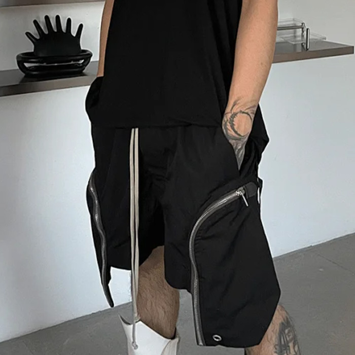 NIGO Rick Owens  Casual shorts with zippered large pockets #nigo91112