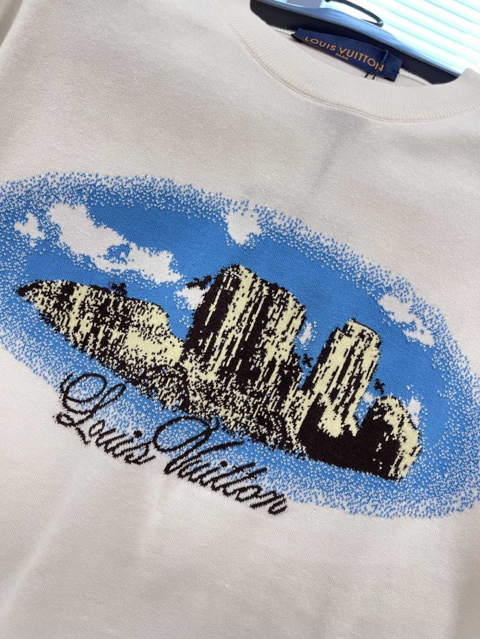 NIGO Louis Vuitton Men's Summer Monogram Printed White Round Neck Cotton Short Sleeve T-Shirt #nigo72455