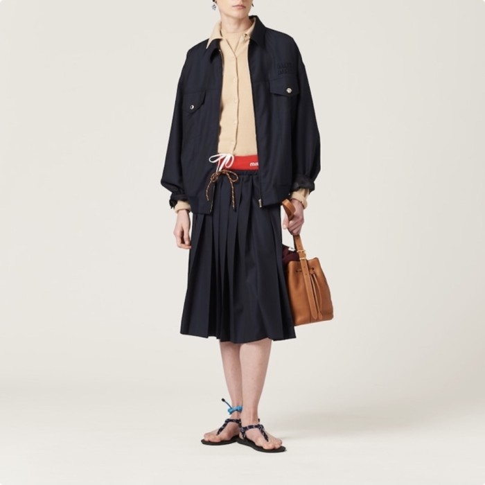 NIGO MiuMiu Women's Spring and Autumn Letter Embroidery Lapel Loose Zipper Long Sleeve Jacket #nigo72453