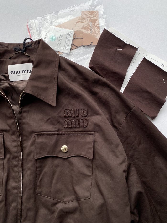 NIGO MiuMiu Men's And Women's Spring And Fall Letters Logo Embroidery Lapel Zipper Long Sleeved Jacket #nigo72451