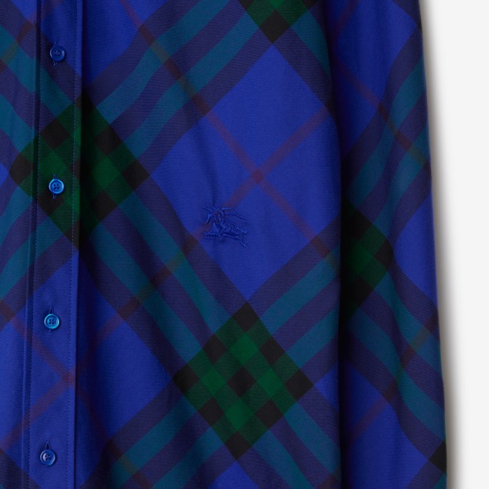 NIGO Burberry Men's Spring And Autumn New Retro Plaid Cotton Shirt Color Blocking Single-breasted Lapel Button Down Shirt  #nigo71363