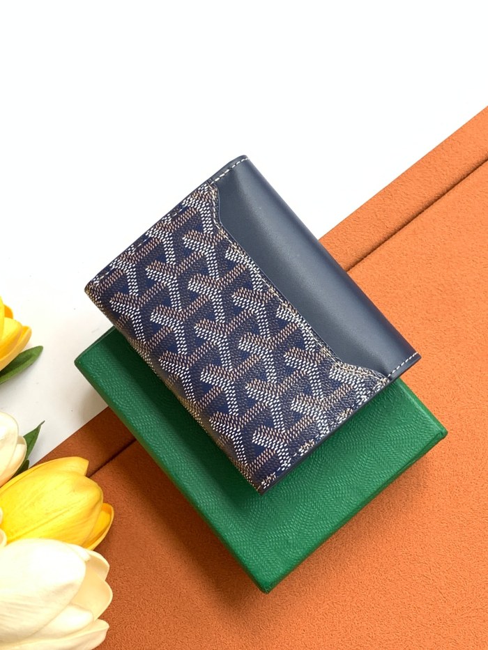 NIGO GOYARD Saint-Gabriel Men's And Women's Tri fold Wallet With Snap Closure In Canvas And Calf Leather Bag Bags #nigo72472