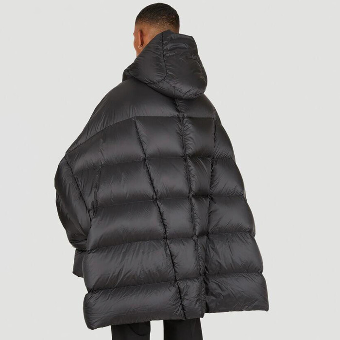 NIGO Rick Owens Men's Winter Diablo Style Solid Color Bat Sleeve Loose Hooded Long Sleeve Puffer Down Jacket Ngvp #nigo8833
