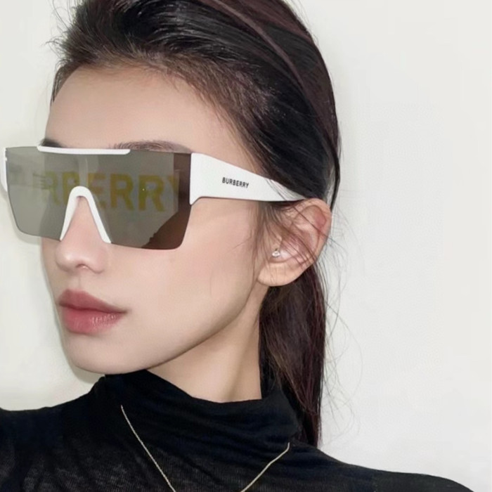 NIGO Burberry Men's Fashion Retro Trend Logo Printed Square Casual Solid Color Sunglasses #nigo71372