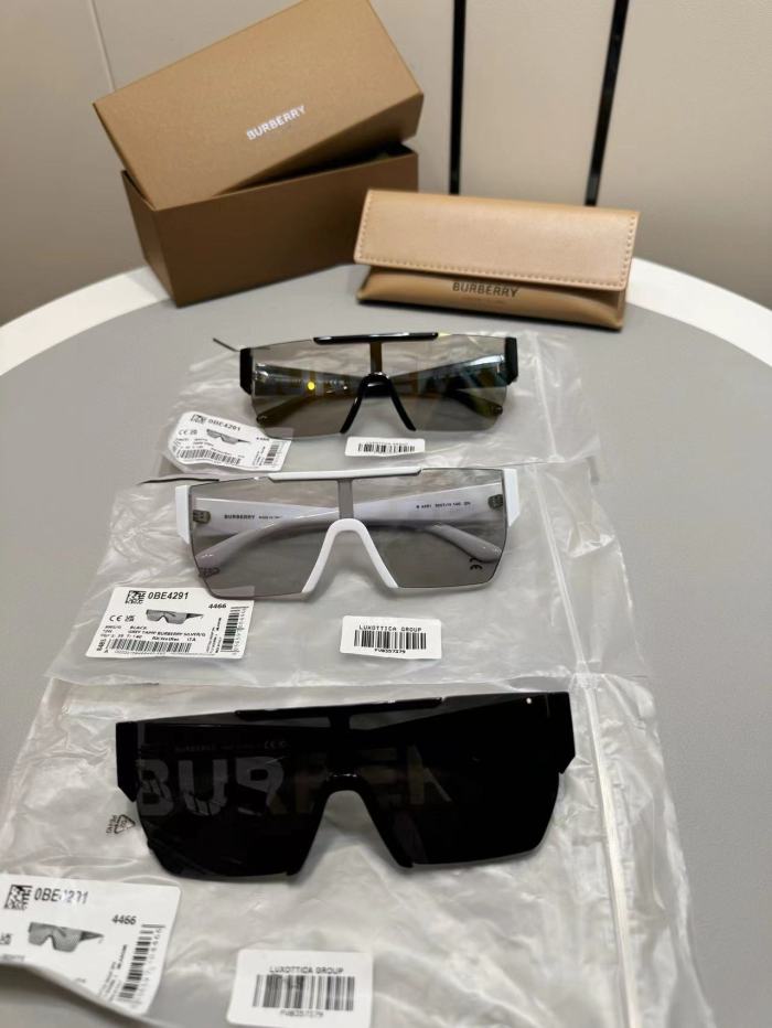 NIGO Burberry Men's Fashion Retro Trend Logo Printed Square Casual Solid Color Sunglasses #nigo71372
