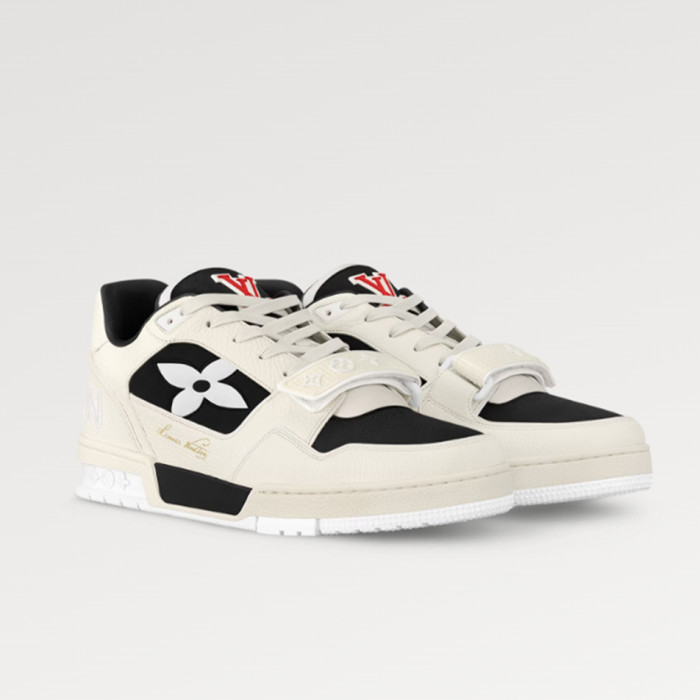 NIGO Louis Vuitton Men's Four Seasons LV TRAINER Solid Color Round Toe Lace Up Low Top Sneakers Casual Board Shoes #nigo71367