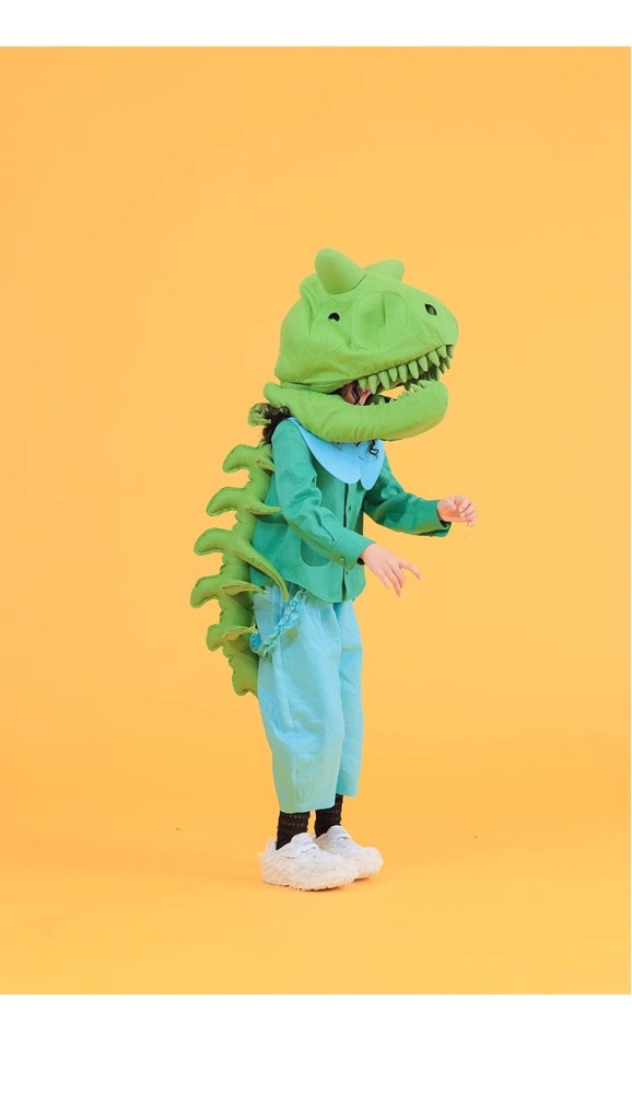 NIGO Kid's Fashion Headwear Dinosaur Gift Handmade Custom Solid Color Linen Dinosaur Hat #nigo31321