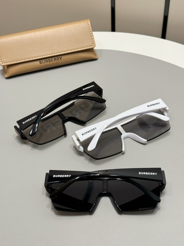 NIGO Burberry Men's Fashion Retro Trend Logo Printed Square Casual Solid Color Sunglasses #nigo71372