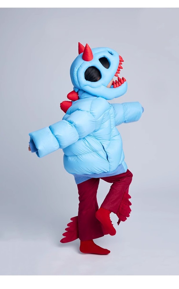 NIGO Kid's Autumn And Winter Solid Color Dinosaur Thickened Long Sleeve Hooded Puffer Down Jacket #nigo31324