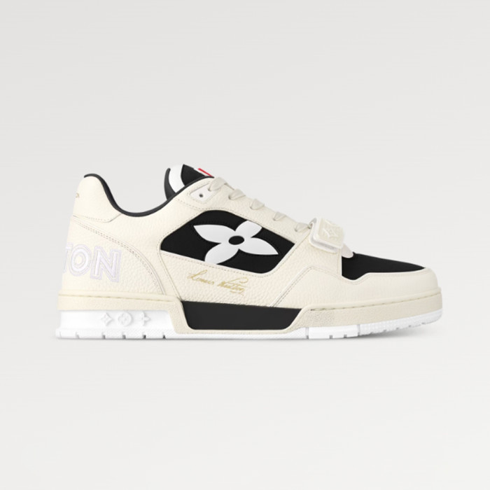 NIGO Louis Vuitton Men's Four Seasons LV TRAINER Solid Color Round Toe Lace Up Low Top Sneakers Casual Board Shoes #nigo71367