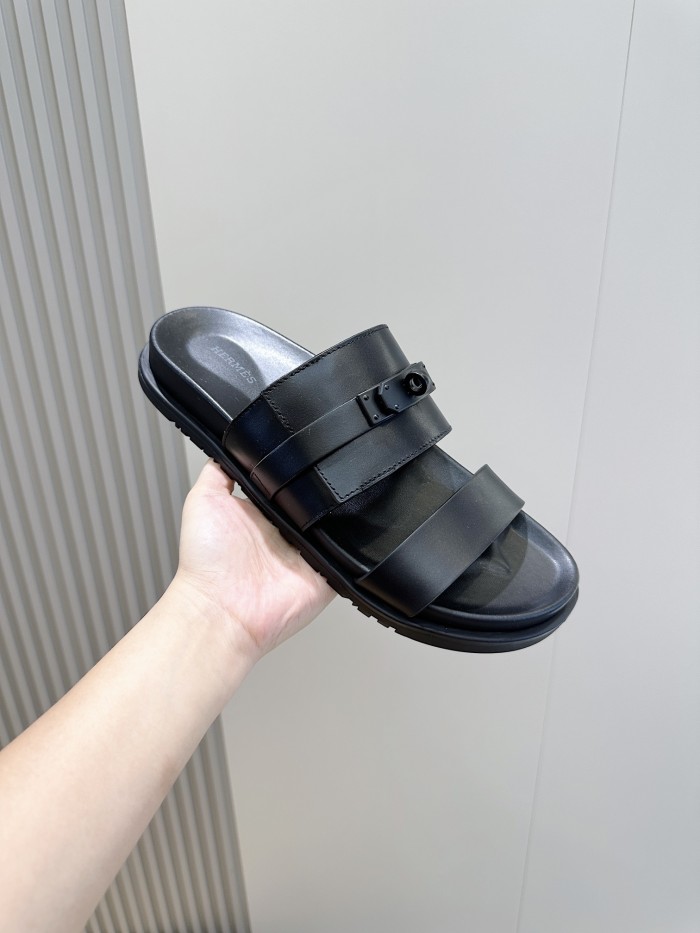 NIGO Hermes Jackson Men's Summer Solid Color Round Toe Open Toe Slippers Sandals Shoes #nigo72475