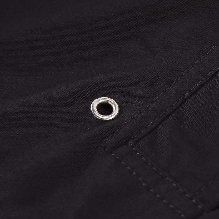NIGO Rick Owens Men's Spring & Fall Black Multi-Pocket Drawstring Zipper Wide Leg Flared Pants #nigo72482