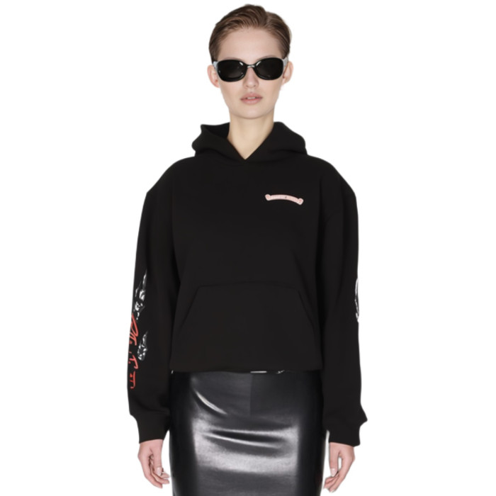 NIGO Chrome Hearts Men's Spring and Autumn Black Logo Printed Long Sleeve Hooded Sweatshirt Pullover #nigo72484