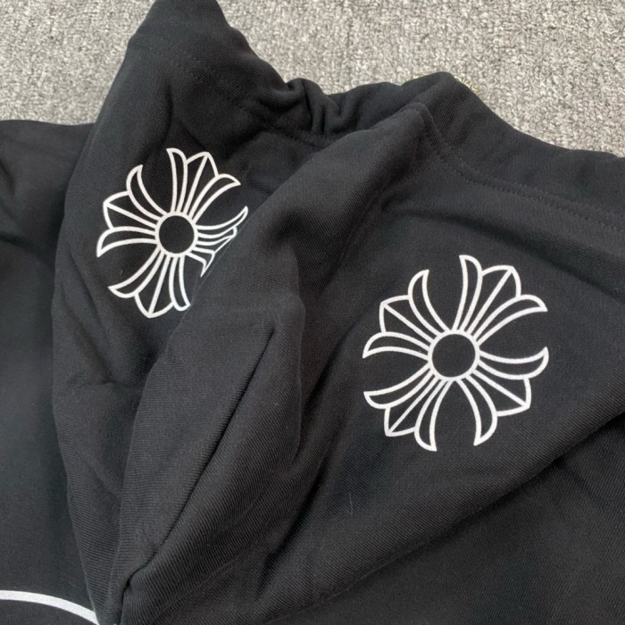NIGO Chrome Hearts Men's Spring and Autumn Black Logo Printed Long Sleeve Hooded Sweatshirt Pullover #nigo72484