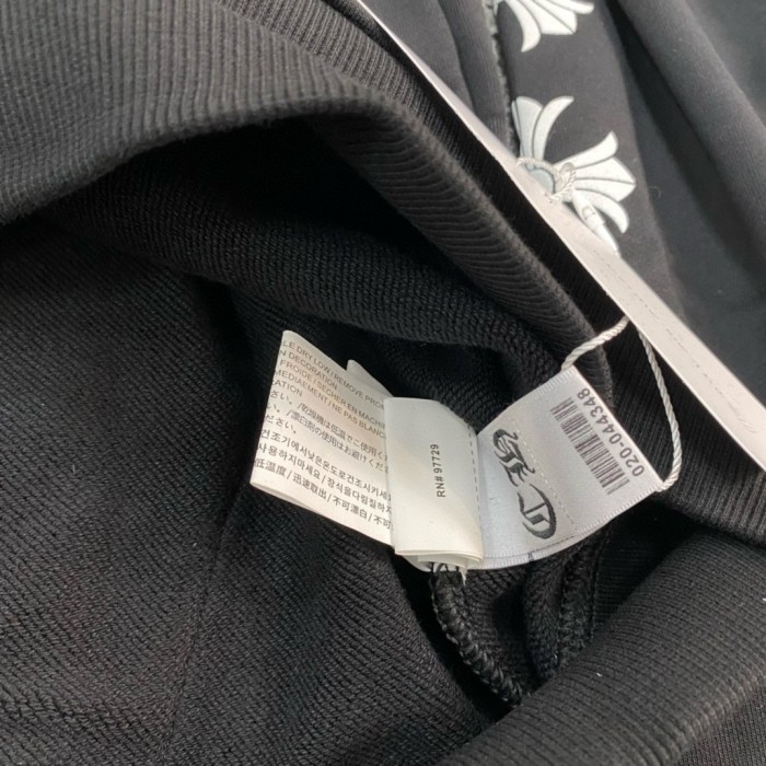 NIGO Chrome Hearts Men's Spring and Autumn Black Logo Printed Long Sleeve Hooded Sweatshirt Pullover #nigo72484