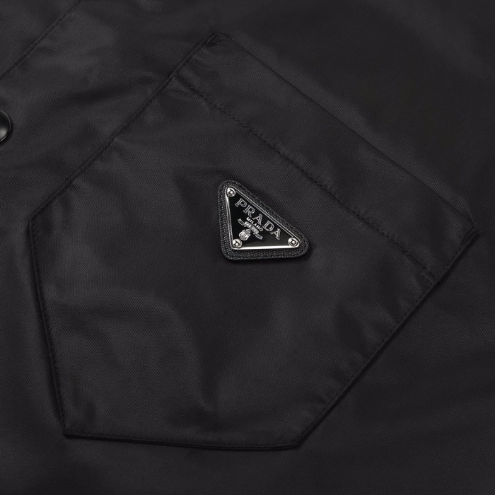 NIGO Prada Men's Spring And Fall Triangle Label Nylon Single breasted Long sleeved Shirt Jacket #nigo72495