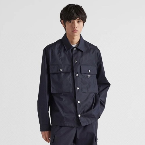 NIGO Prada Men's Spring And Fall Solid Color Nylon Lapel Single Breasted Long Sleeved Jacket #nigo72496