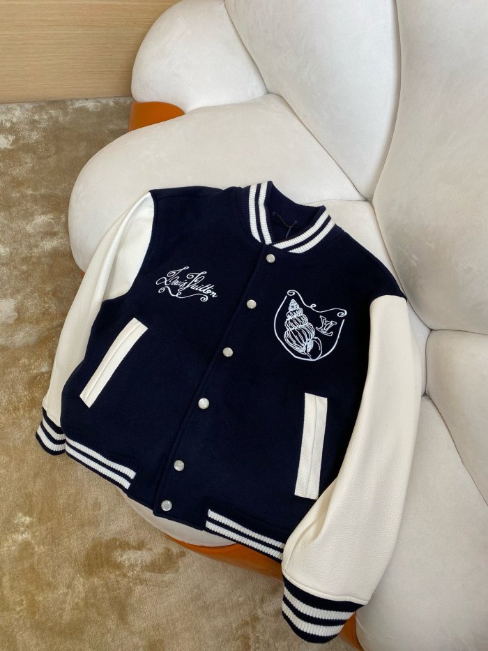 NIGO Louis Vuitton Men's Spring and Autumn Nautical Logo Embroidery Single Breasted Long Sleeve Baseball Jacket #nigo72514