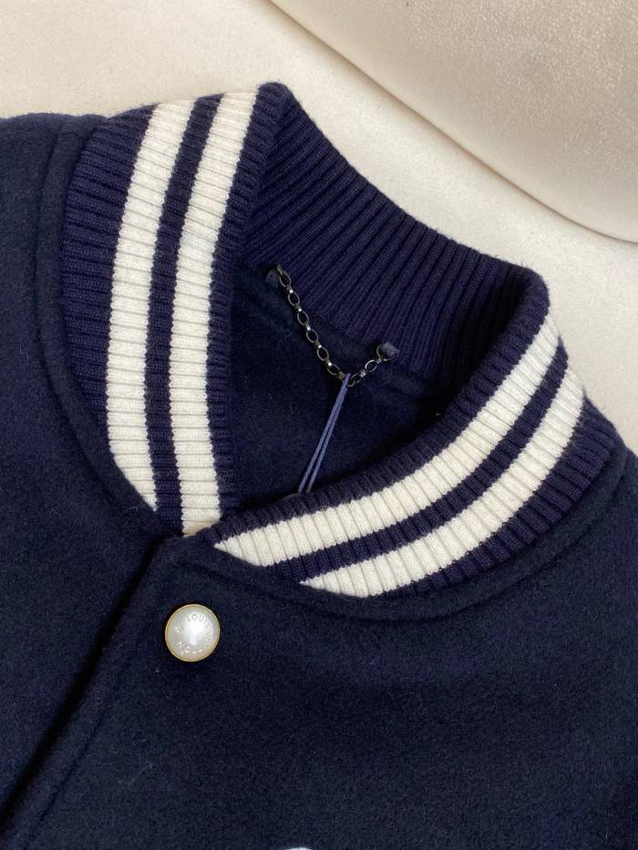 NIGO Louis Vuitton Men's Spring and Autumn Nautical Logo Embroidery Single Breasted Long Sleeve Baseball Jacket #nigo72514