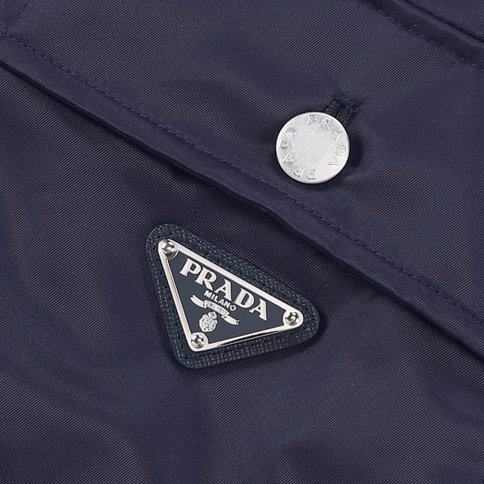 NIGO Prada Men's Spring And Fall Solid Color Nylon Lapel Single Breasted Long Sleeved Jacket #nigo72496