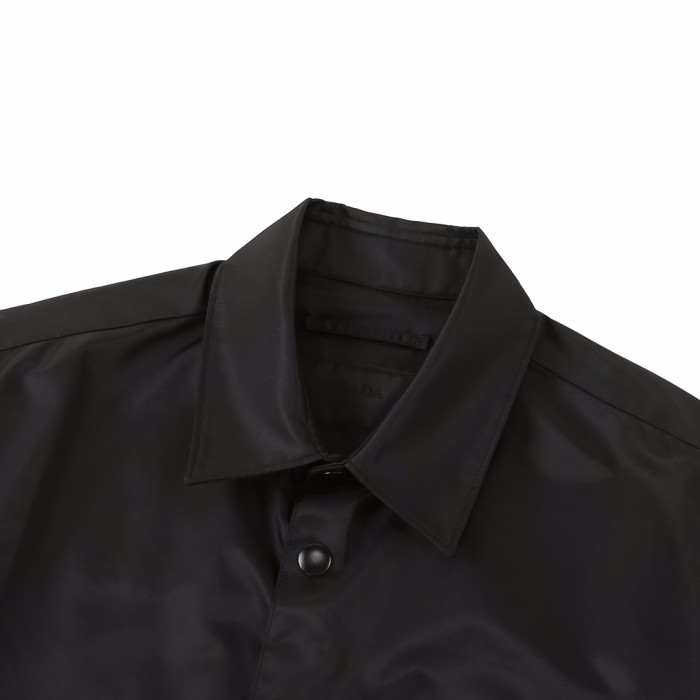 NIGO Prada Men's Spring And Fall Triangle Label Nylon Single breasted Long sleeved Shirt Jacket #nigo72495
