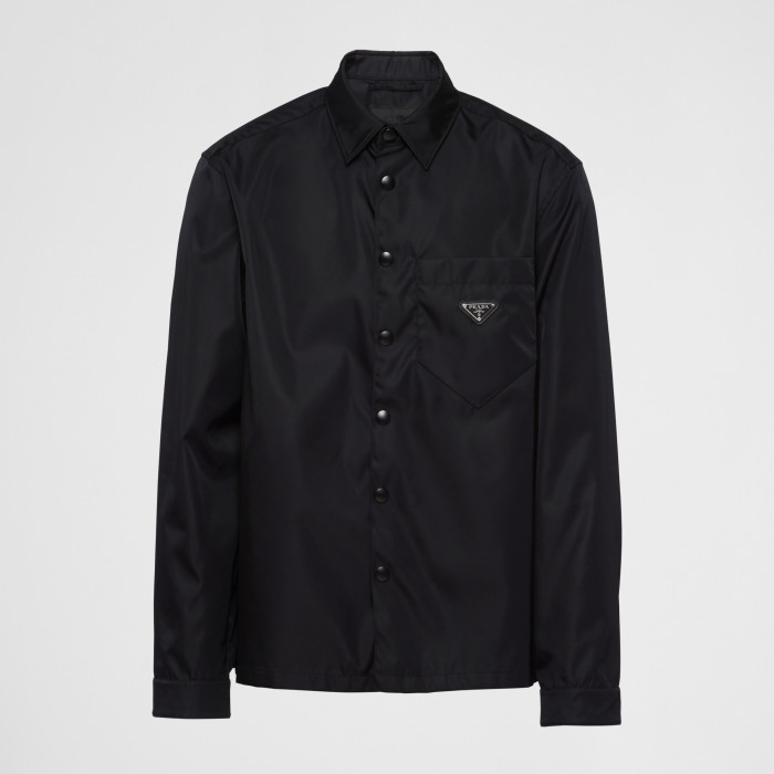 NIGO Prada Men's Spring And Fall Triangle Label Nylon Single breasted Long sleeved Shirt Jacket #nigo72495