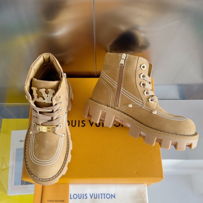 NIGO Louis Vuitton Men's Fall And Winter Cowhide High Top Martin Boots And Ankle Shoes #nigo72525