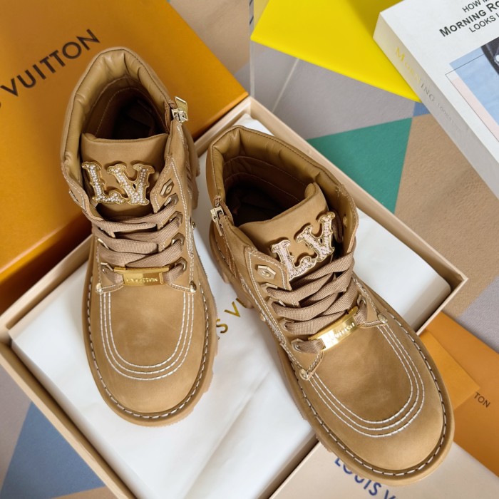 NIGO Louis Vuitton Men's Fall And Winter Cowhide High Top Martin Boots And Ankle Shoes #nigo72525