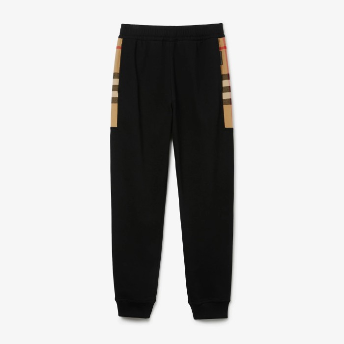 NIGO Burberry Men's Spring & Fall Side Check Crop Cotton Drawstring Knit Sweatpants Pants #nigo72529