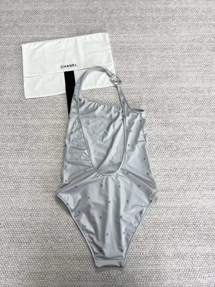 NIGO Chanel Women's Summer Solid Color Monogrammed One-piece Swimsuit #nigo72535