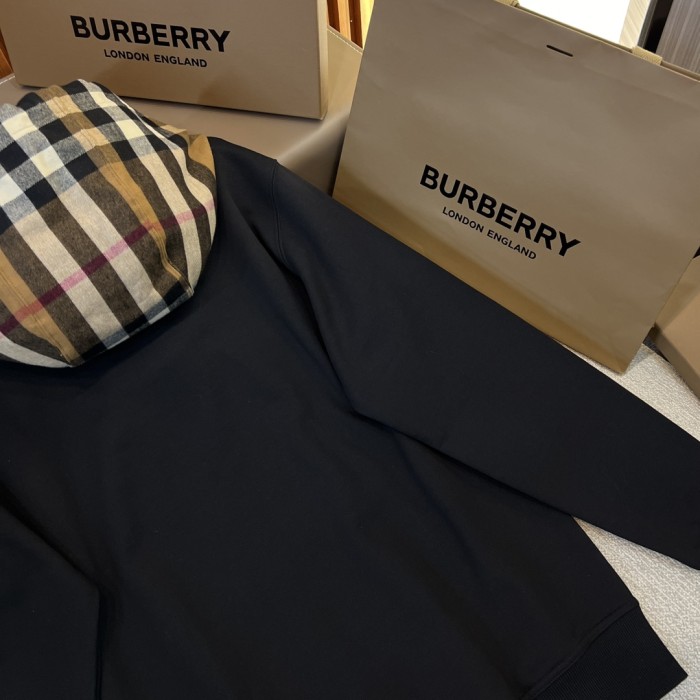 NIGO Burberry Men's Spring and Autumn Checkered Printed Hooded Long Sleeve Sweatshirt Pullover #nigo72527