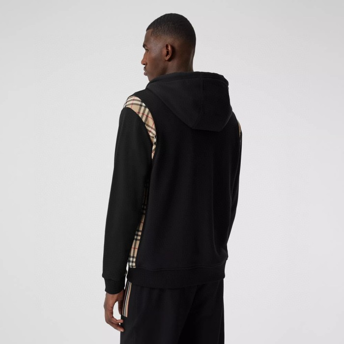 NIGO Burberry Men's Spring and Autumn Plaid Crop Solid Color Hooded Zipper Jacket #nigo72528