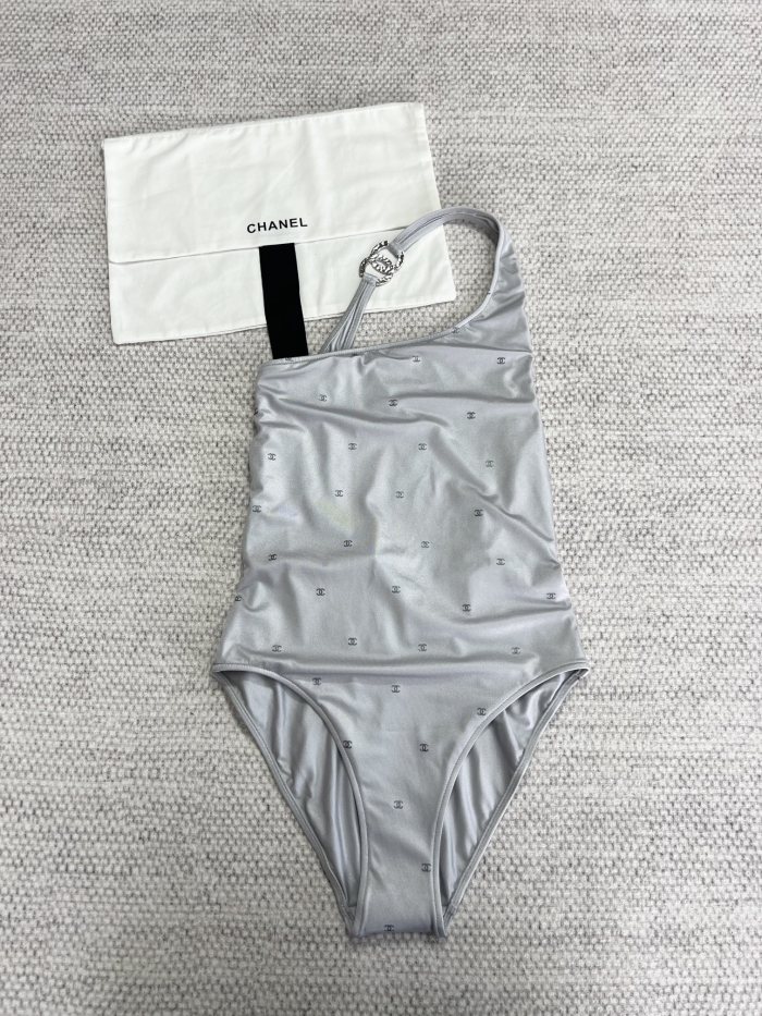 NIGO Chanel Women's Summer Solid Color Monogrammed One-piece Swimsuit #nigo72535