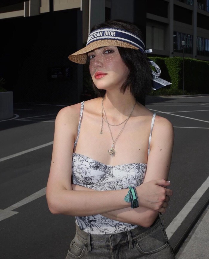 NIGO Dior D-Ocean Mitzah Women's Summer Knitted Sun Hat Cap #nigo72553