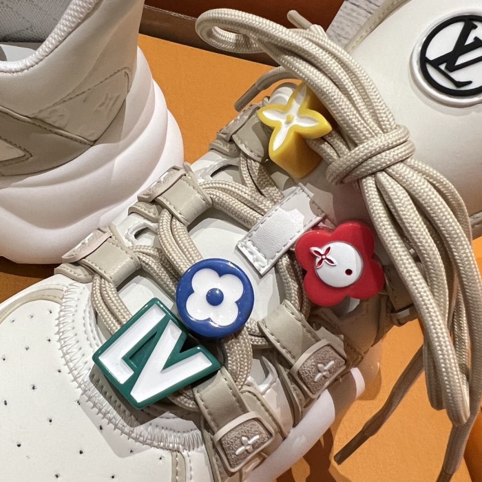 NIGO Louis Vuitton Archlight Women's Tech Mesh Fabric Leather Lace-Up Low Top Casual Sneakers Shoes #nigo72562